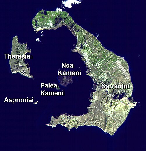 桑托里尼火山口